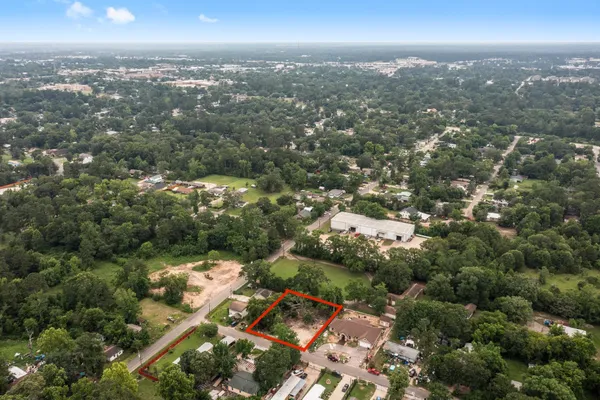 an aerial view of a city