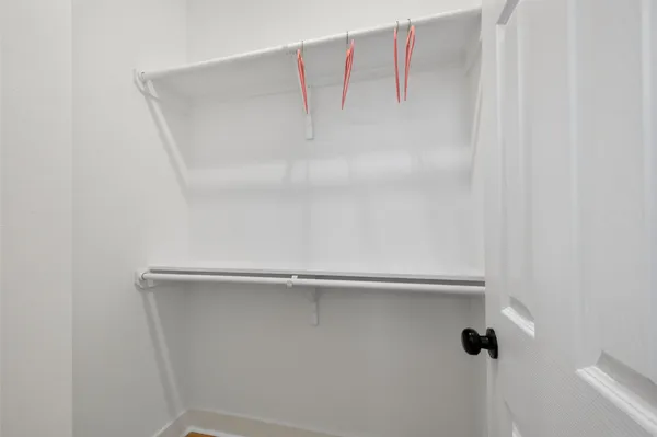 a close view of closet