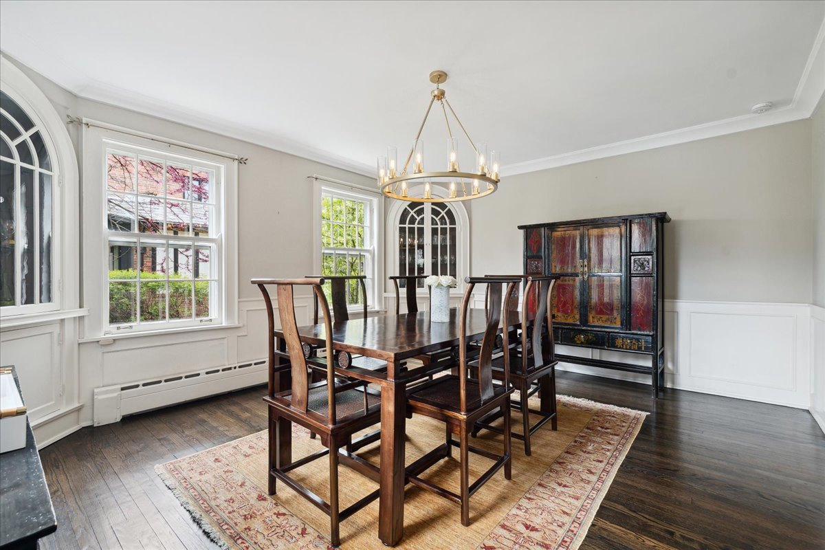 230 Oxford Road Kenilworth, IL 60043 - Photo 10 of 54 a view of a dining room with furniture window and wooden floor