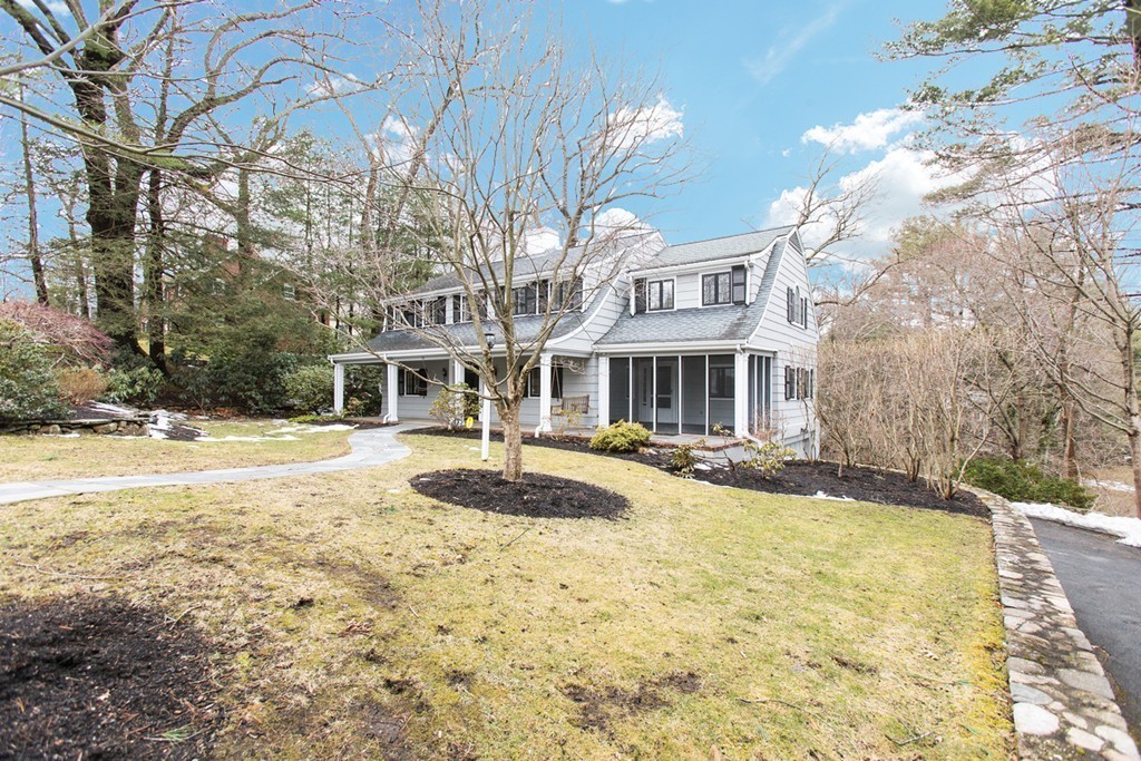 50 Lincoln Road Wellesley, MA 02481 - Photo 15 of 16 a front view of house with yard and swimming pool