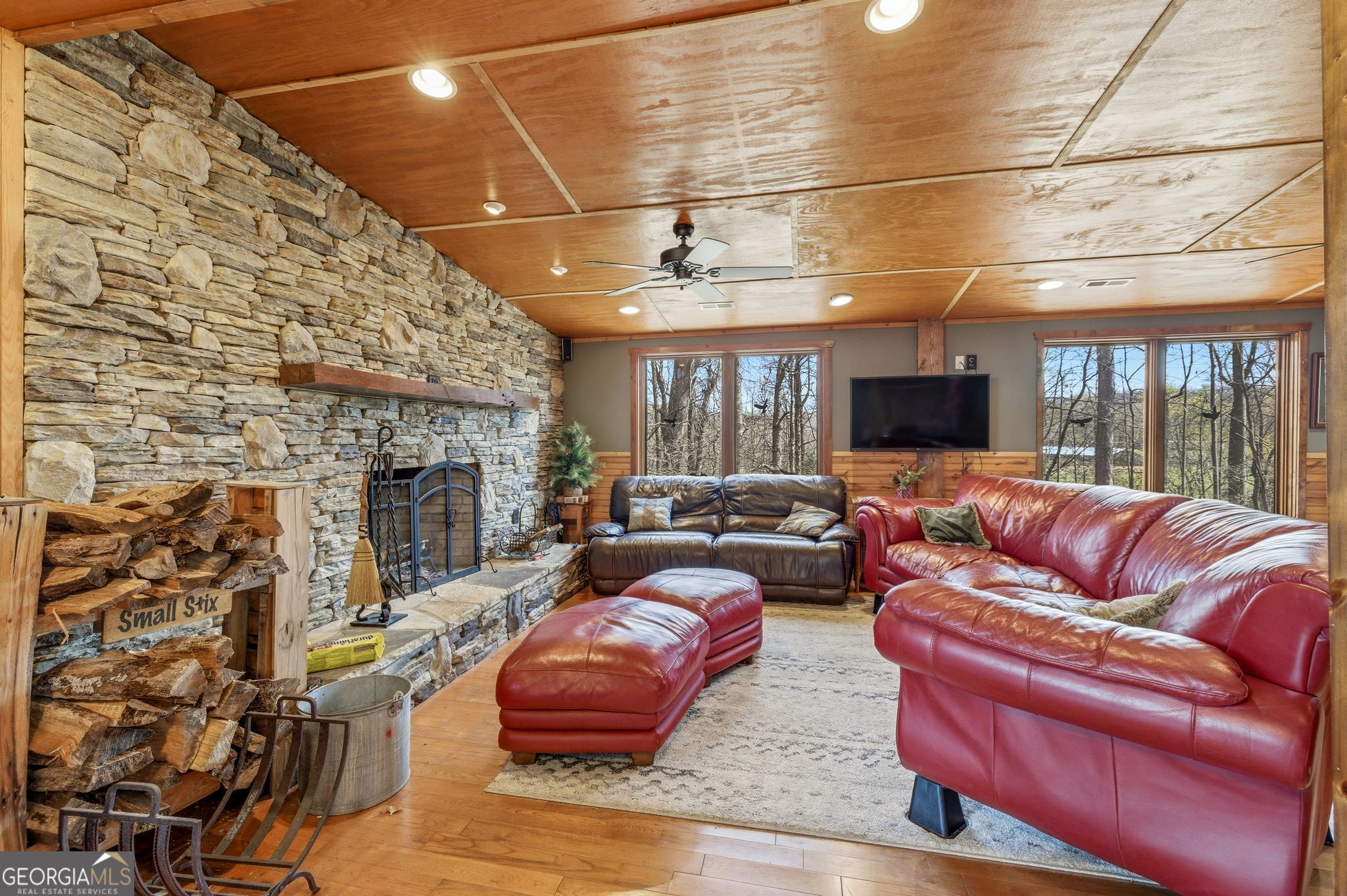 401 Herrin Road Cornelia, GA 30531 - Photo 58 of 83 a living room with furniture and a fireplace