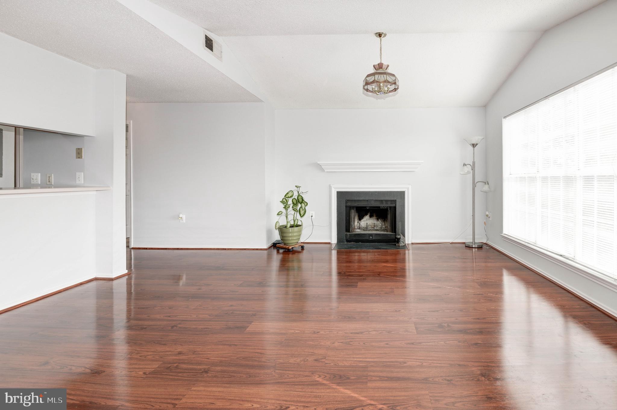 20979 Timber Ridge Terrace, Unit 303 Ashburn, VA 20147 - Photo 6 of 23 Living room area and fireplace