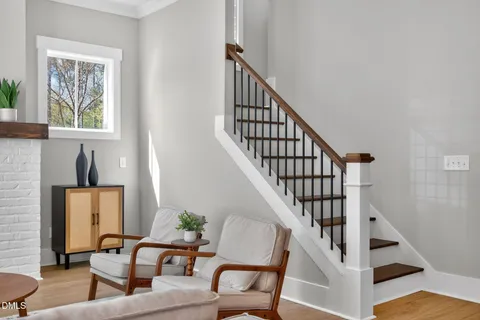 a bathroom with a double vanity sink and mirror