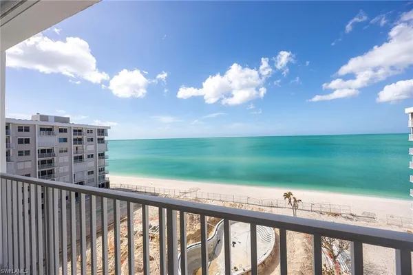 a view of balcony with lake view
