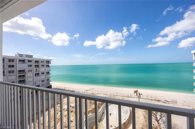 a view of balcony with lake view