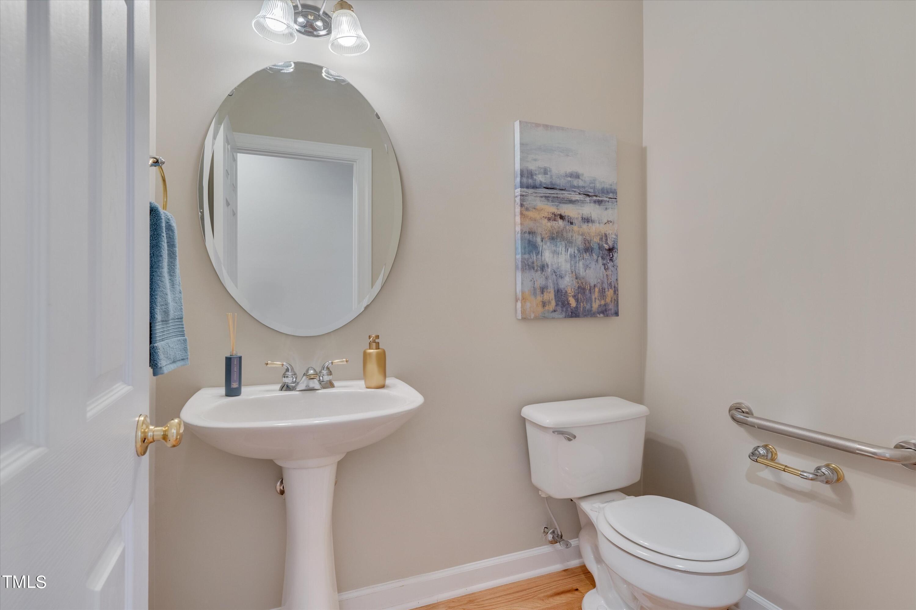 518 Panthers Run Drive Durham, NC 27713 - Photo 18 of 39 a bathroom with a toilet sink and mirror