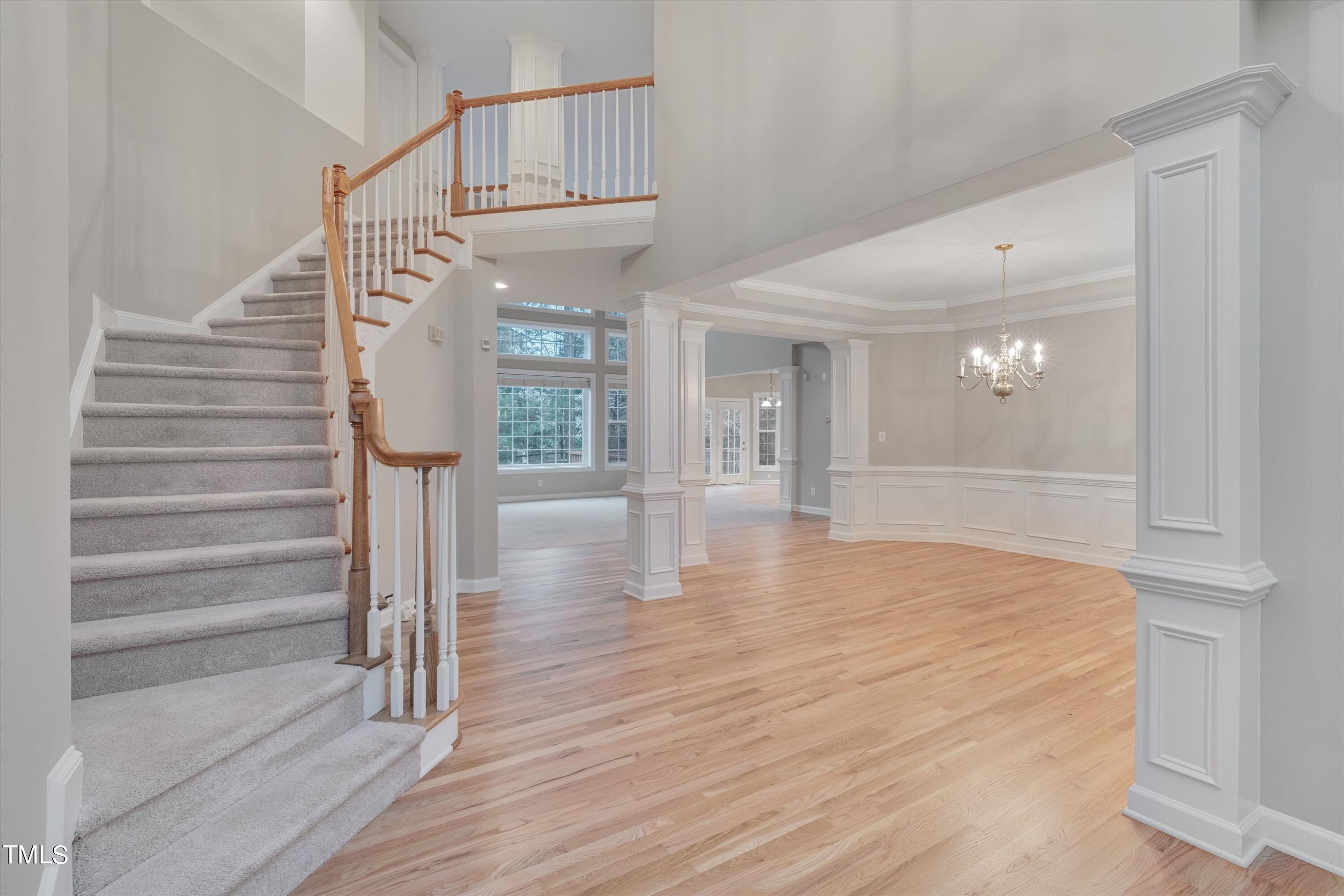 518 Panthers Run Drive Durham, NC 27713 - Photo 7 of 39 a view of entryway with wooden floor