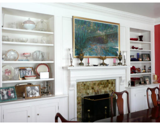 161 Buckminster Road Brookline, MA 02445 - Photo 7 of 19 a living room with furniture and a fireplace