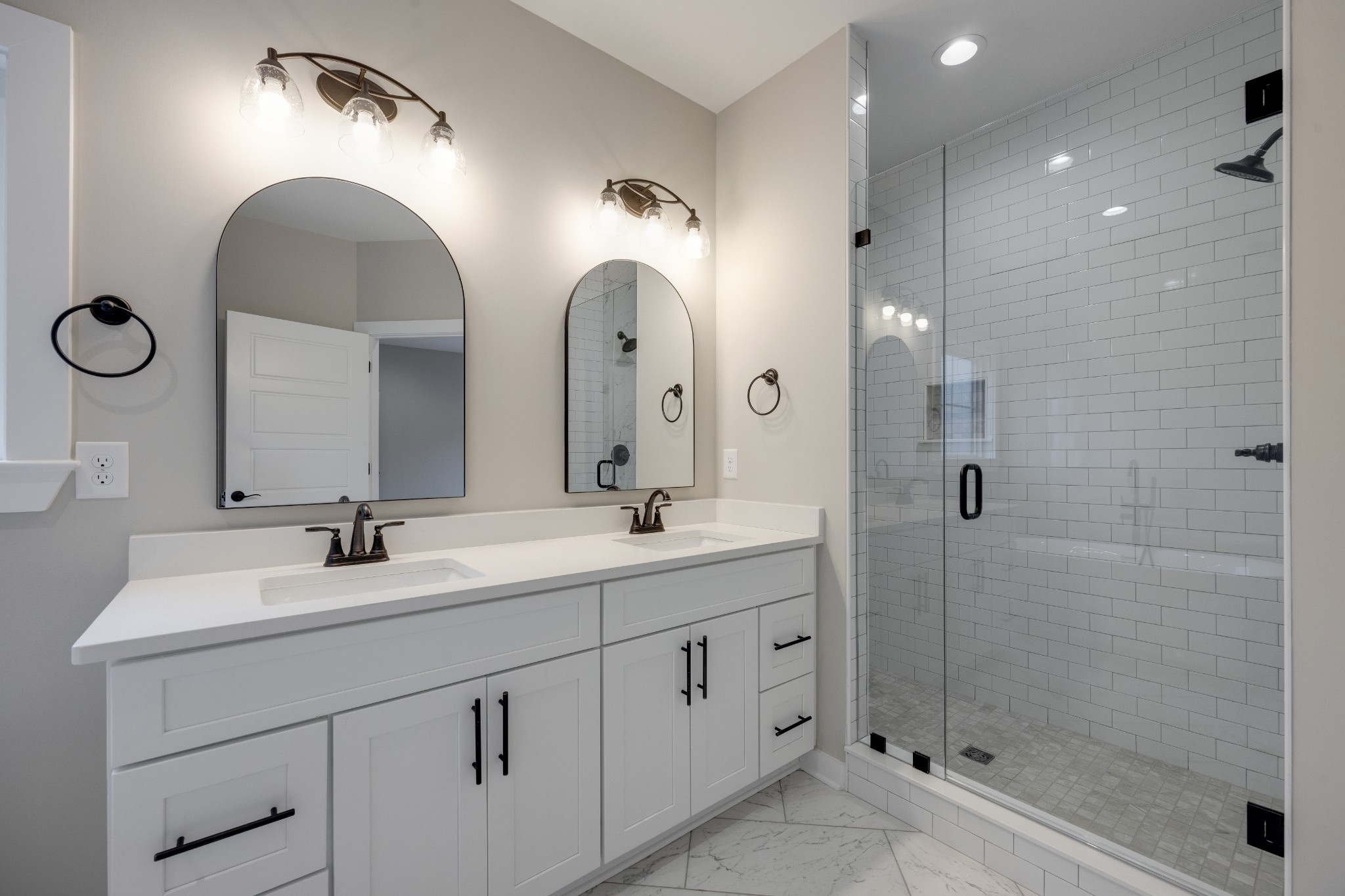 248 Dink Rut Road Portland, TN 37148 - Photo 25 of 41 a bathroom with double sink and a mirror