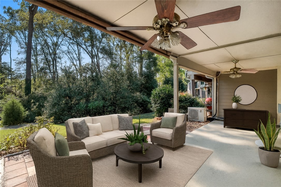 1402 Leeward Road Anderson, SC 29625 - Photo 37 of 50 Outdoor Patio on Back Side of the Townhome Virtually Staged for Inspiration