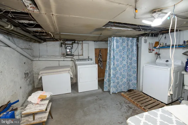 a view of storage and utility room