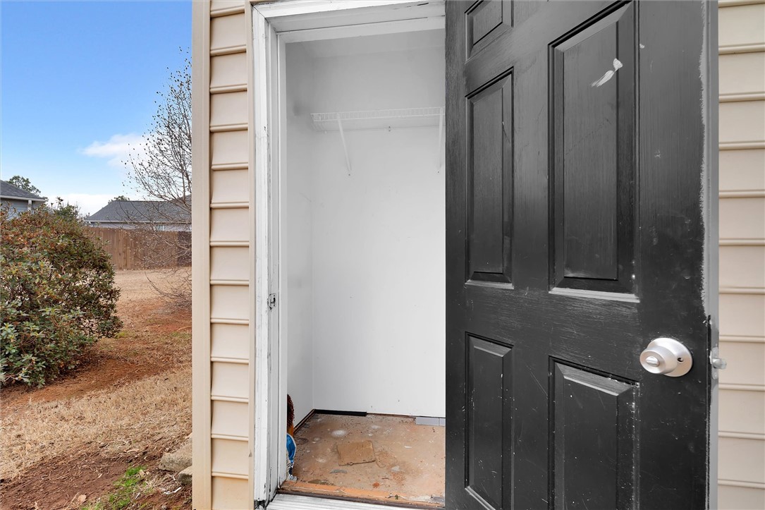 123 Trailside Lane Greenville, SC 29607 - Photo 27 of 29 This outdoor utility closet offers convenient exterior storage space.