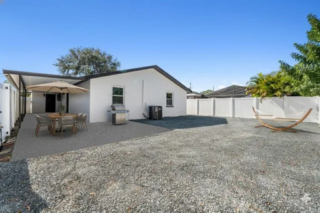 a view of a house with a patio