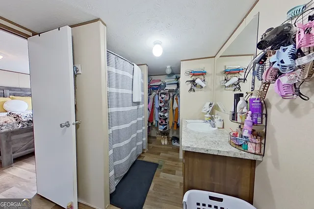 a view of a walk in closet