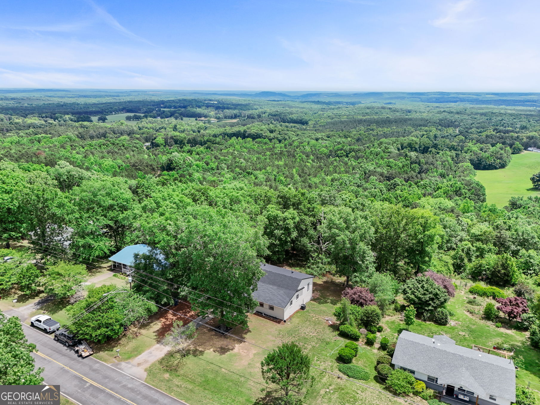 7060 Scenic Heights Road Manchester, GA 31816 - Photo 50 of 52 an aerial view of a house with a yard