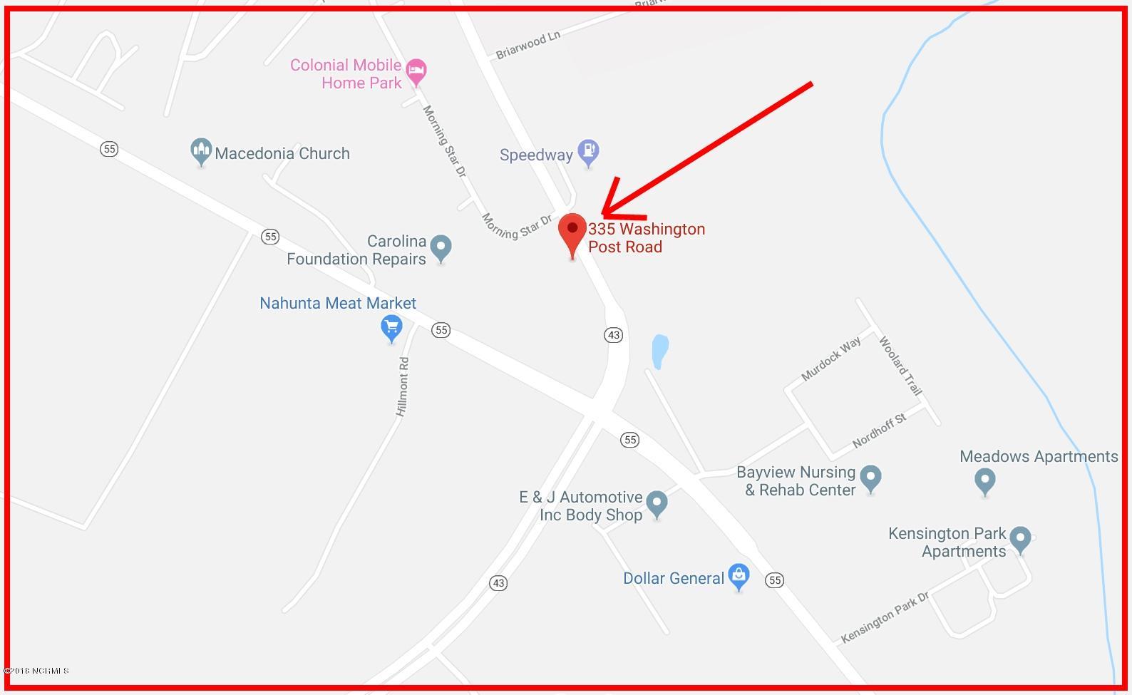 335 Washington Post Road New Bern, NC 28562 - Photo 37 of 38 Location map