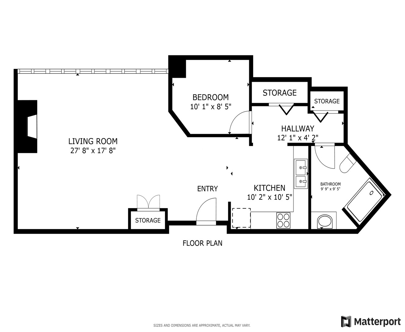 913 West Van Buren Street, Unit 5H Chicago, IL 60607 - Photo 23 of 23 a picture of a wall with a white bed