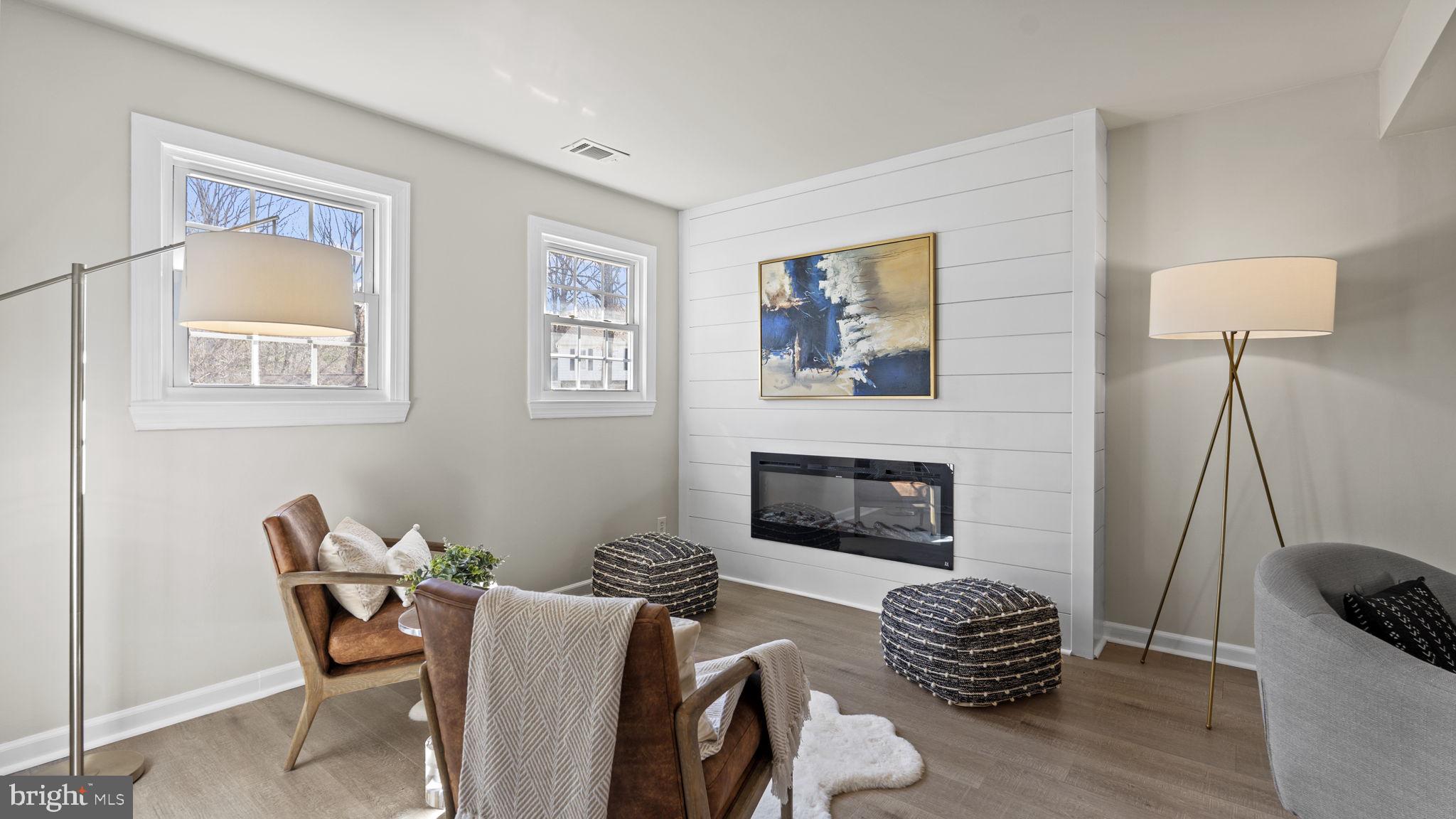 100 Choptank Road Stafford, VA 22556 - Photo 34 of 49 New electric fireplace and shiplap!