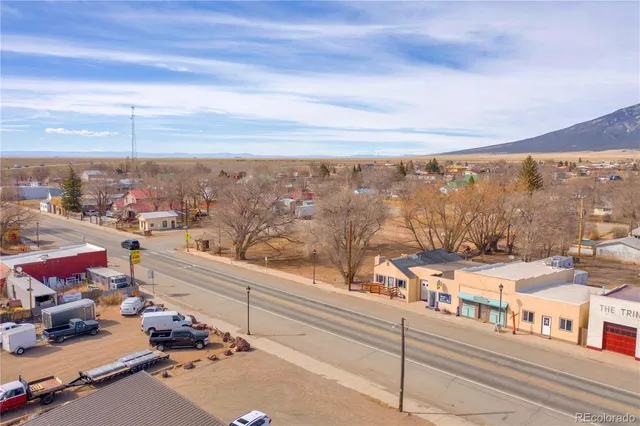 an aerial view of a city