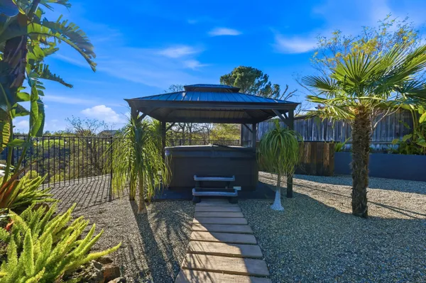 a view of an outdoor space and a yard