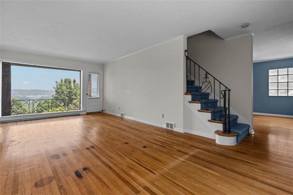 The door to the right opens to a covered deck.