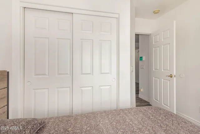 a view of a livingroom with wooden floor