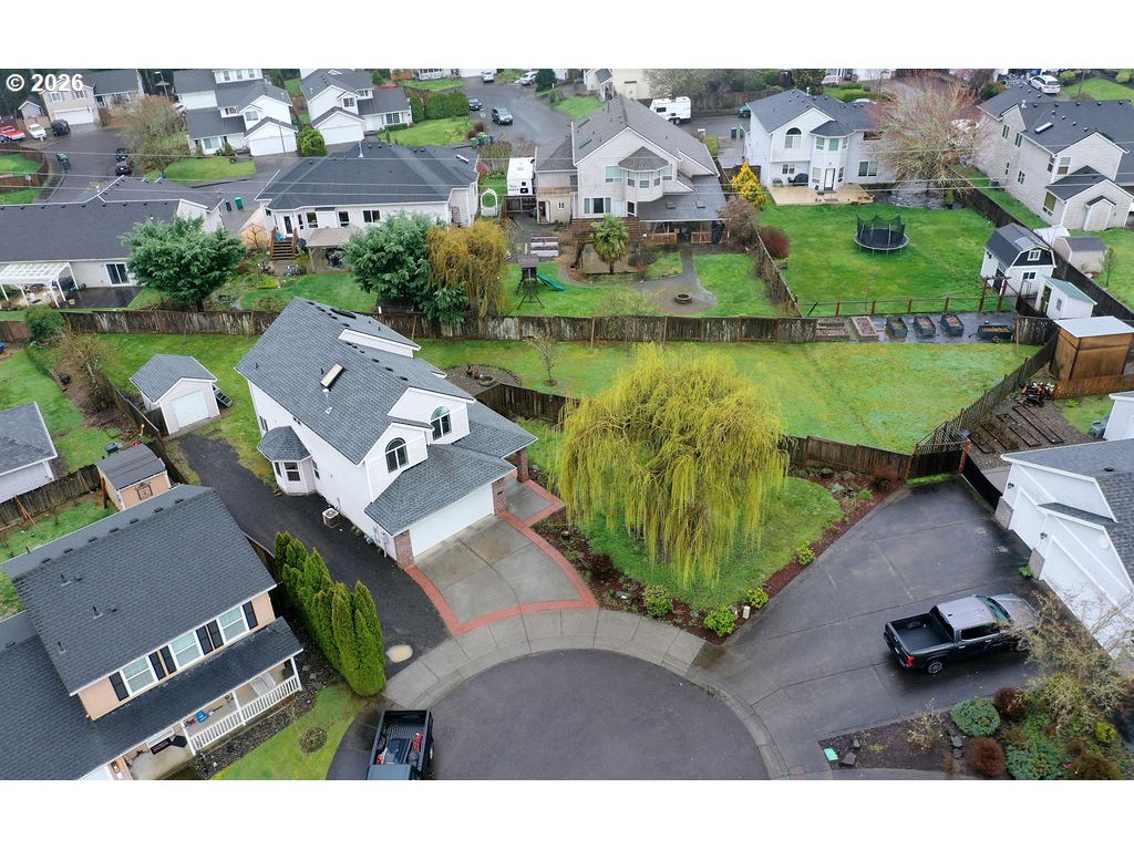 34672 Cascade Street St. Helens, OR 97051 - Photo 42 of 42 an aerial view of a house with garden space and lake view
