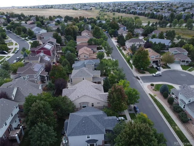an aerial view of a city