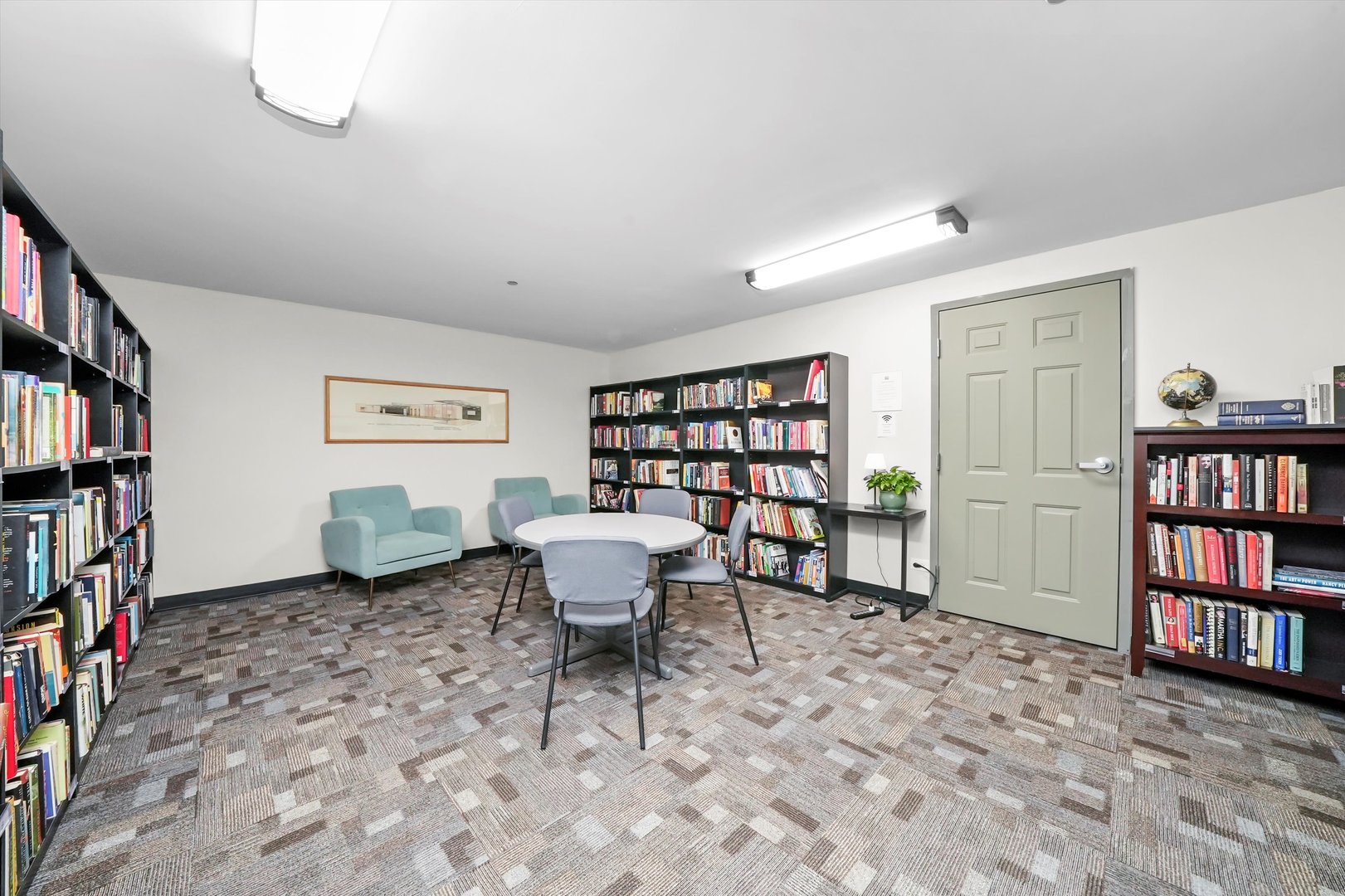 910 South Michigan Avenue, Unit 1612 Chicago, IL 60605 - Photo 13 of 17 a living room with lots of books and a book shelf