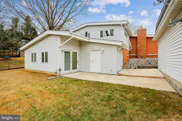 a view of a house with a patio