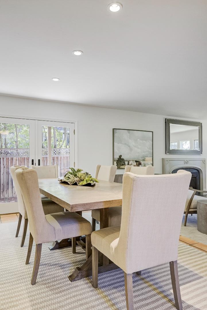 370 Quinnhill Road Los Altos, CA 94024 - Photo 9 of 58 a view of a dining room with furniture window and wooden floor