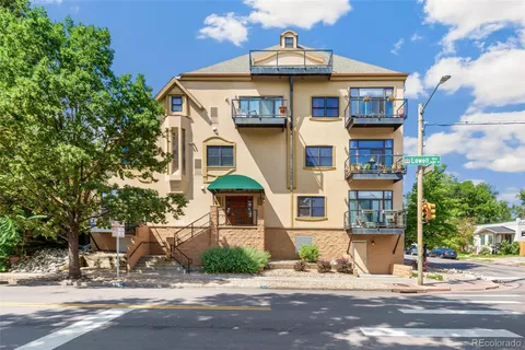 a front view of a building