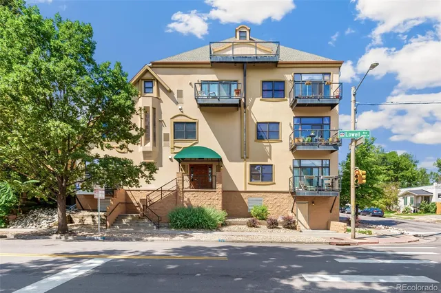 a front view of a building