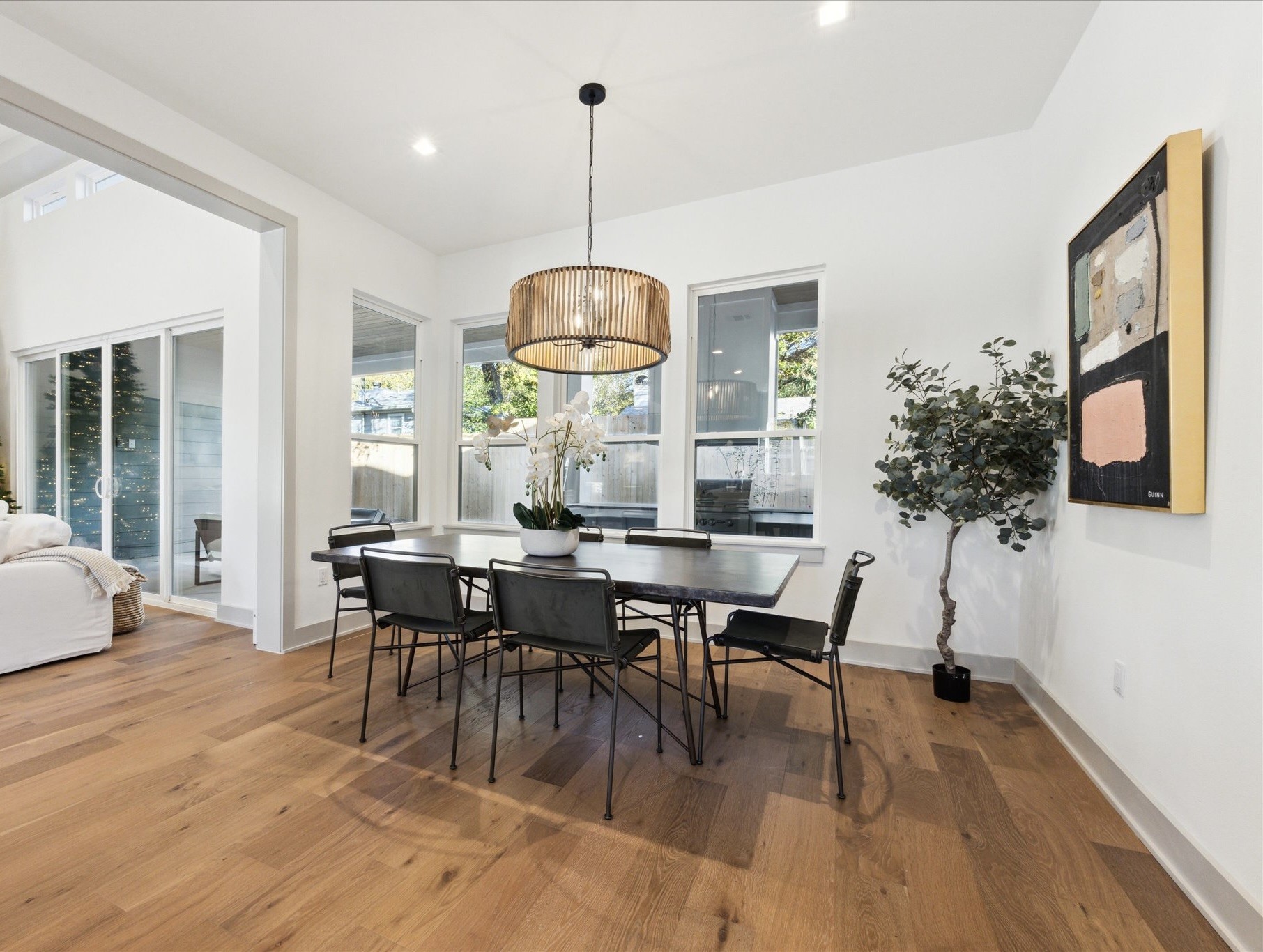 3001 Funston Street Austin, TX 78703 - Photo 18 of 27 a view of a dining room with furniture window and wooden floor