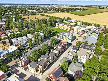 an aerial view of multiple house