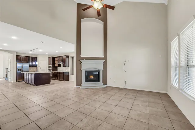 a view of a livingroom with a fireplace