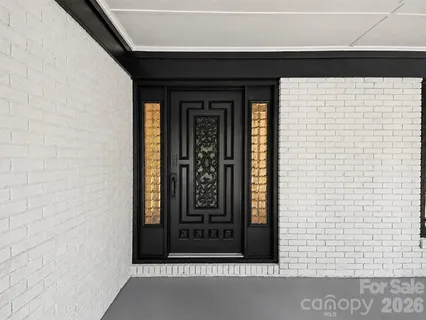 a view of a door of the house