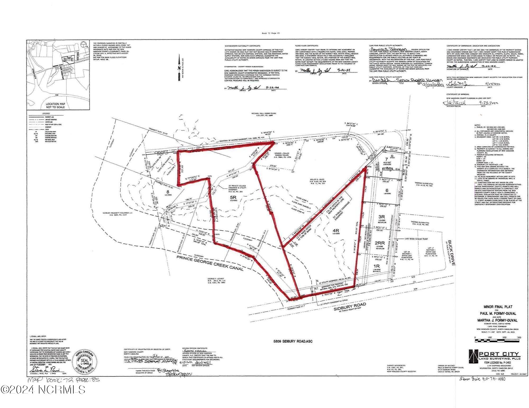 4 R Sidbury Road Castle Hayne, NC 28429 - Photo 2 of 16 Plat Map