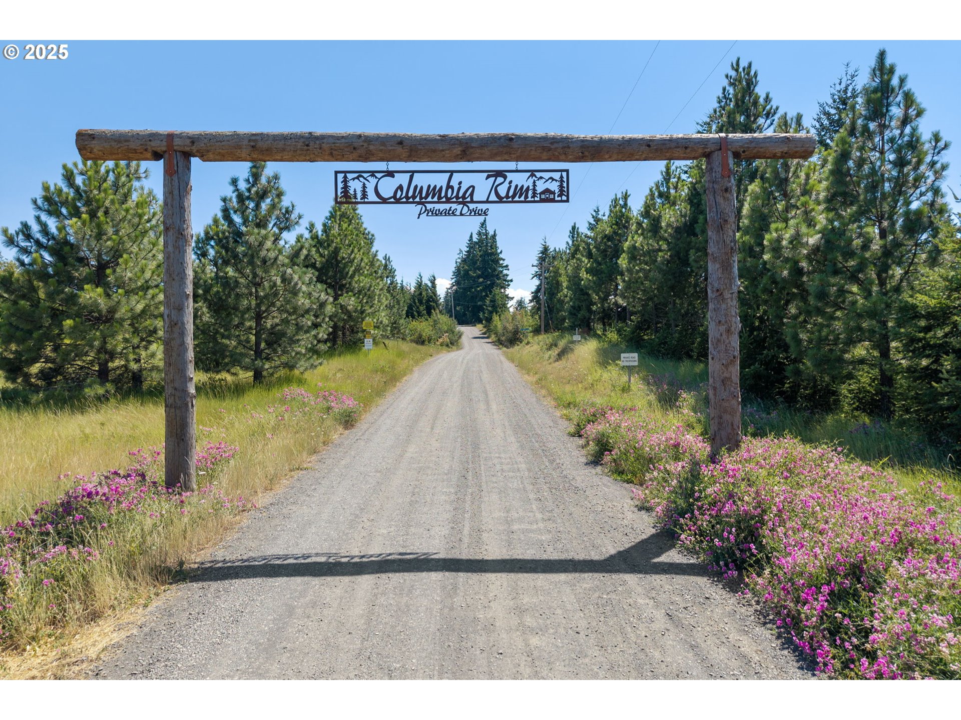 15 Brookside Road White Salmon, WA 98672 - Photo 4 of 27 a view of a pathway with a bench under an umbrella