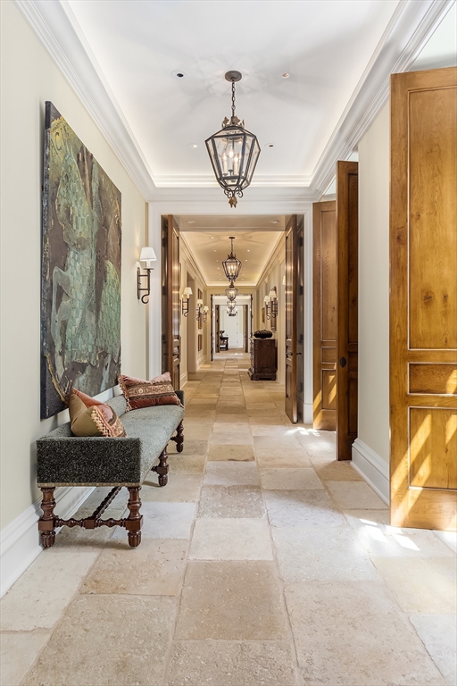 180 Ash Street Weston, MA 02493 - Photo 29 of 39 a view of a lobby with furniture and a chandelier