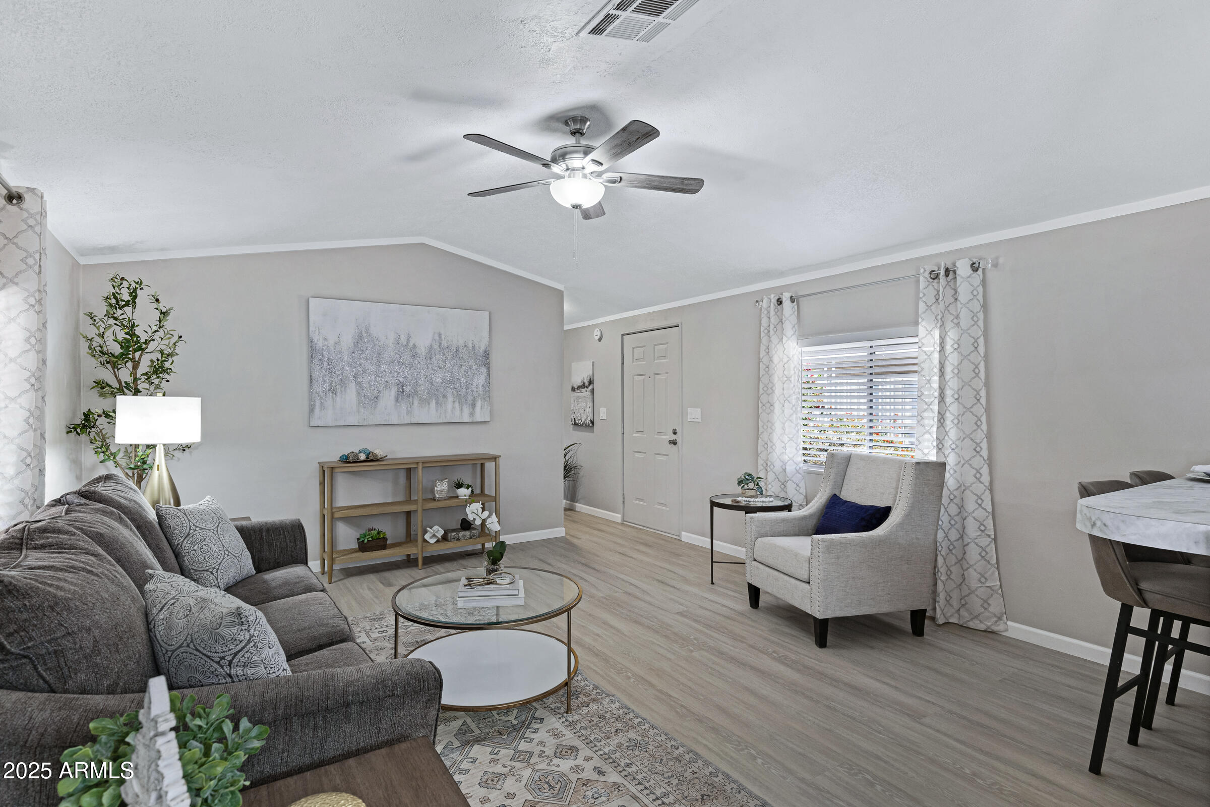 834 South Meridian Road, Unit 156 Apache Junction, AZ 85120 - Photo 9 of 20 a living room with furniture and a potted plant