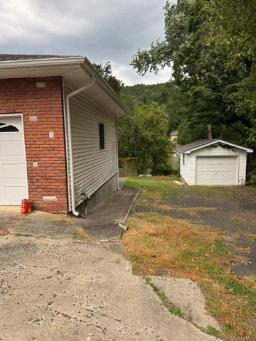 a view of a balcony with lake view
