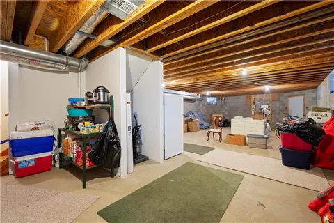 a car parked in a garage