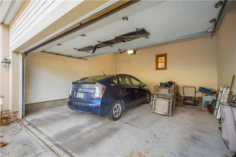 a view of a balcony with wooden floor