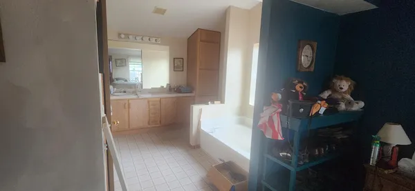 view of hall way with mirror