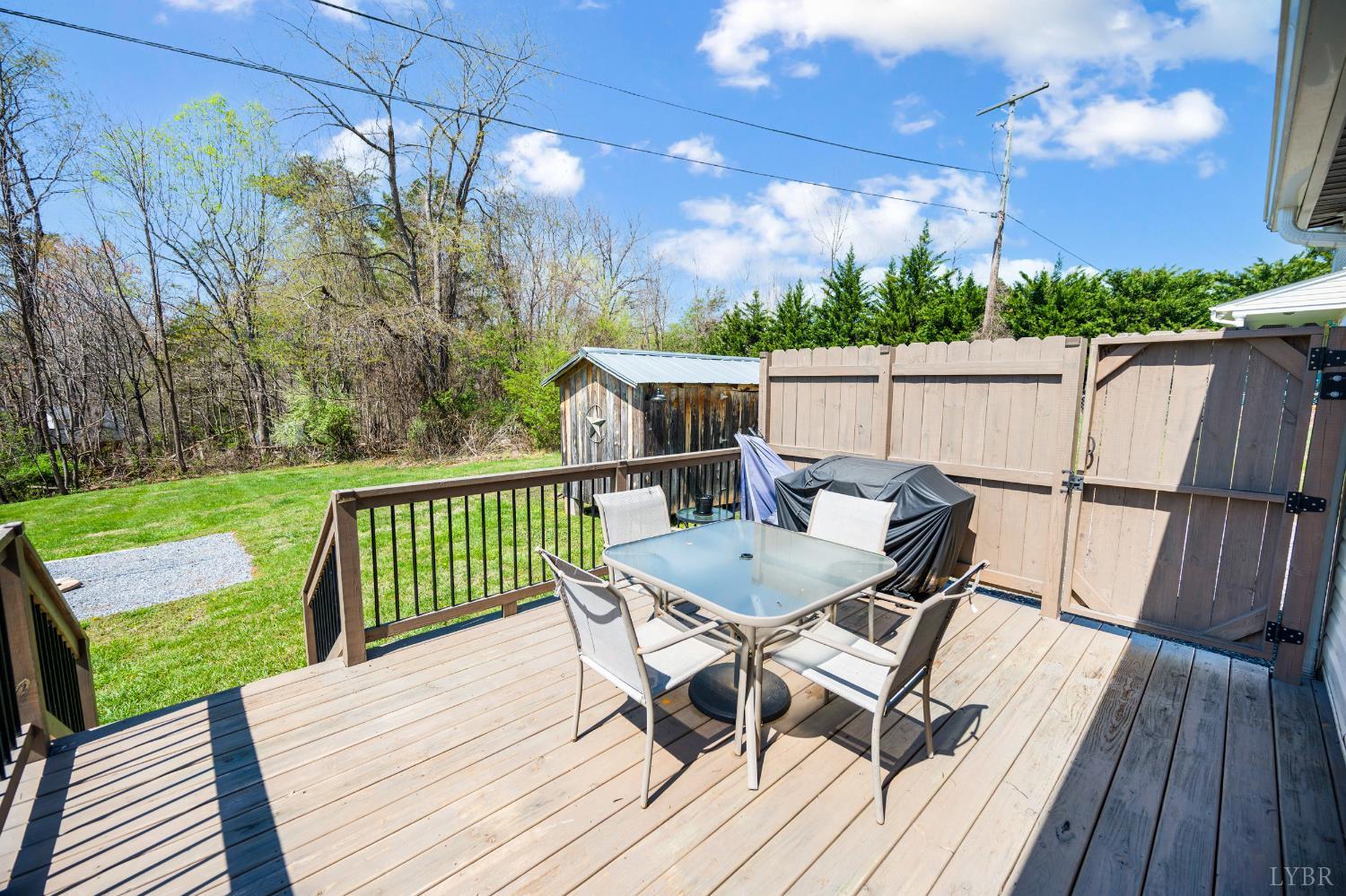2050 Hawkins Mill Road Lynchburg, VA 24503 - Photo 22 of 32 a balcony with wooden floor table and chairs