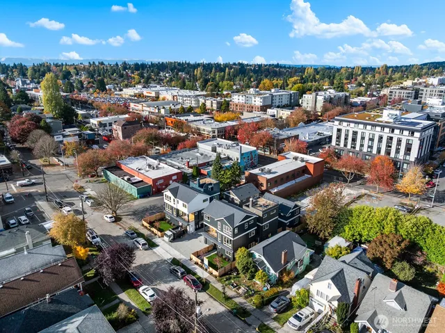 an aerial view of a city