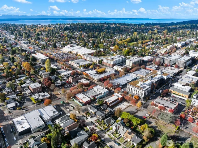 an aerial view of multiple house