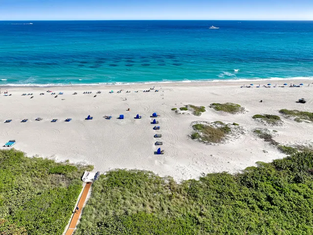 a view of beach and ocean