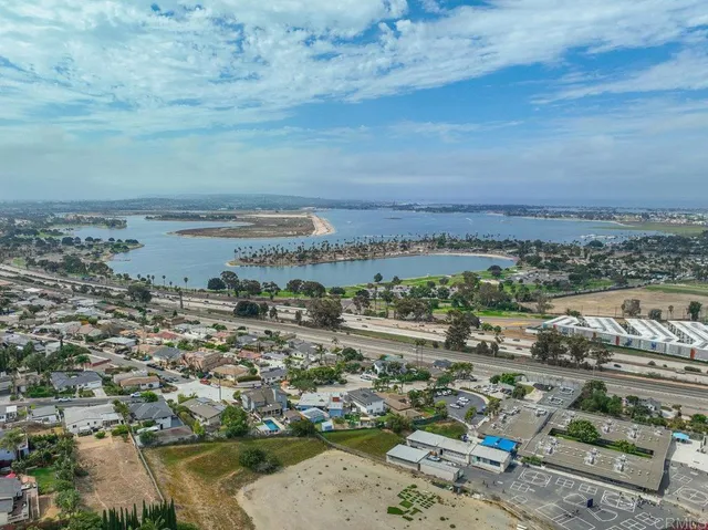 an aerial view of a city